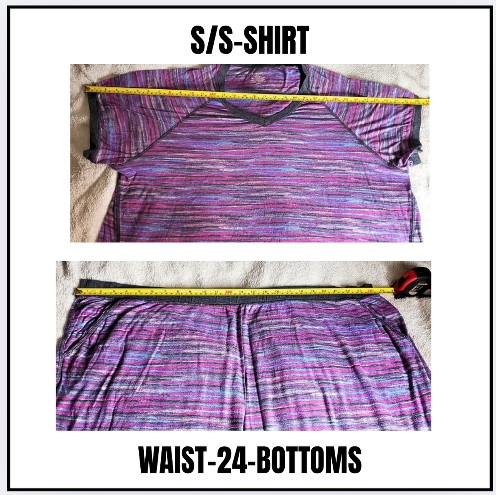 🔥 EUC / Cuddl Duds / CLIMATE RIGHT / Multicolor / Pajamas-TOP & BOTTOMS / 3X - Picture 10 of 14